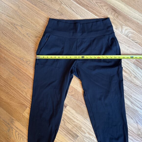Athleta Venice Joggers Size L Black High Rise Nylon Stretch Athleisure - Picture 13 of 13